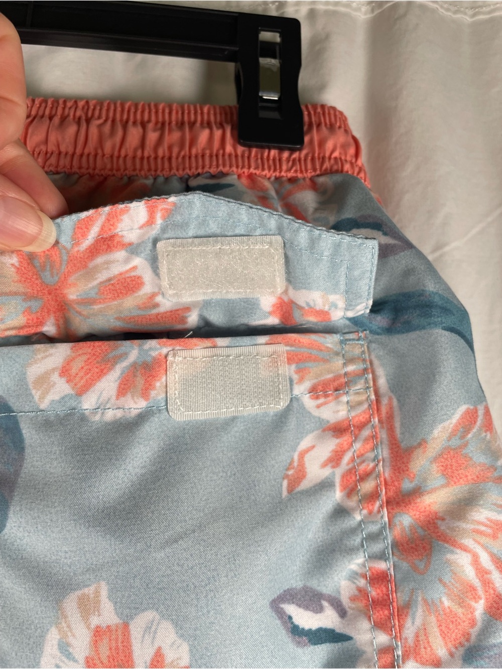MaaMgic Men's Floral Swim Trunks [Small  Size] Light Blue & Peach Quick Dry - Picture 7 of 12